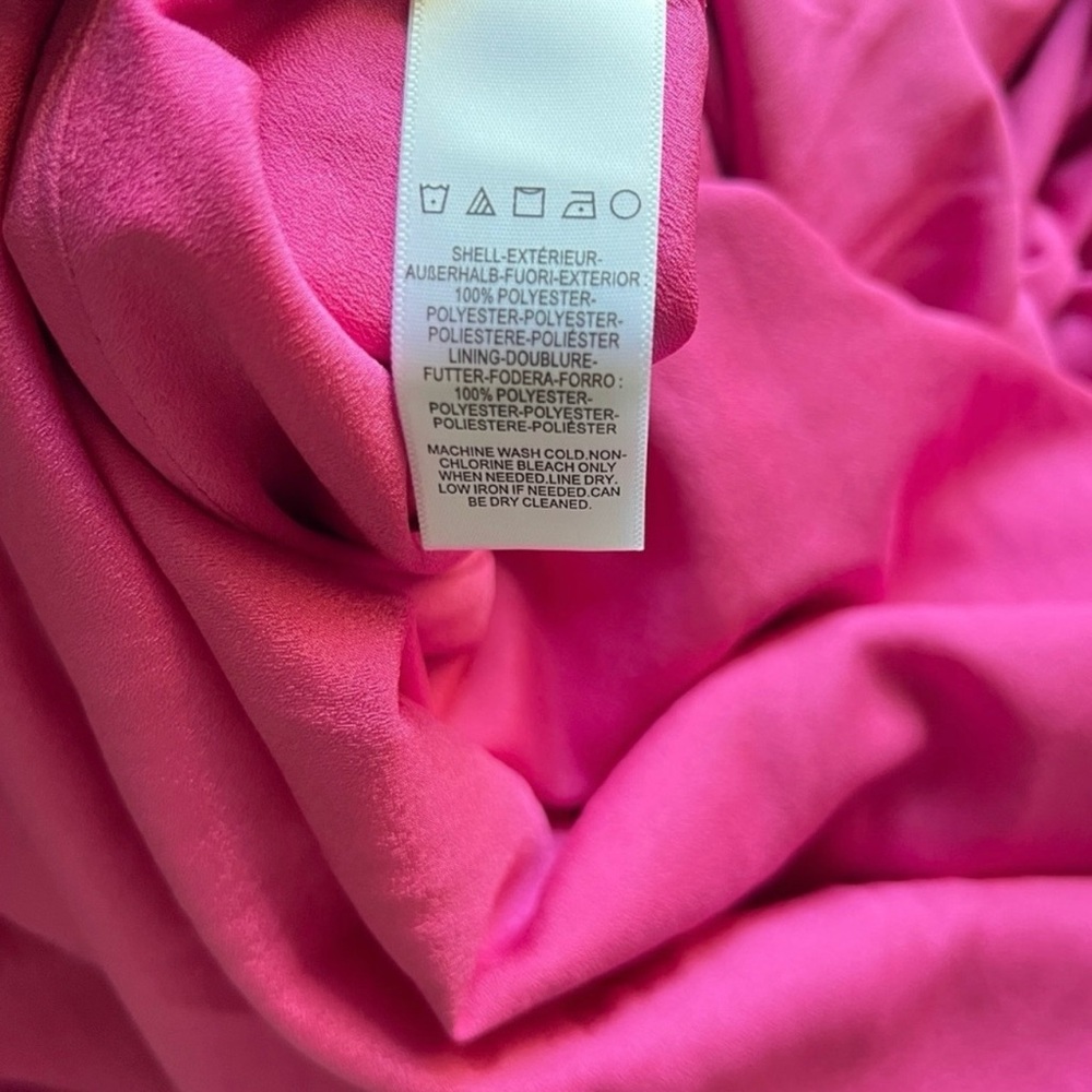 Dress the Population Cambria Twist Bodice Dress Bright Fuchsia Size Medium NWT - Picture 10 of 10